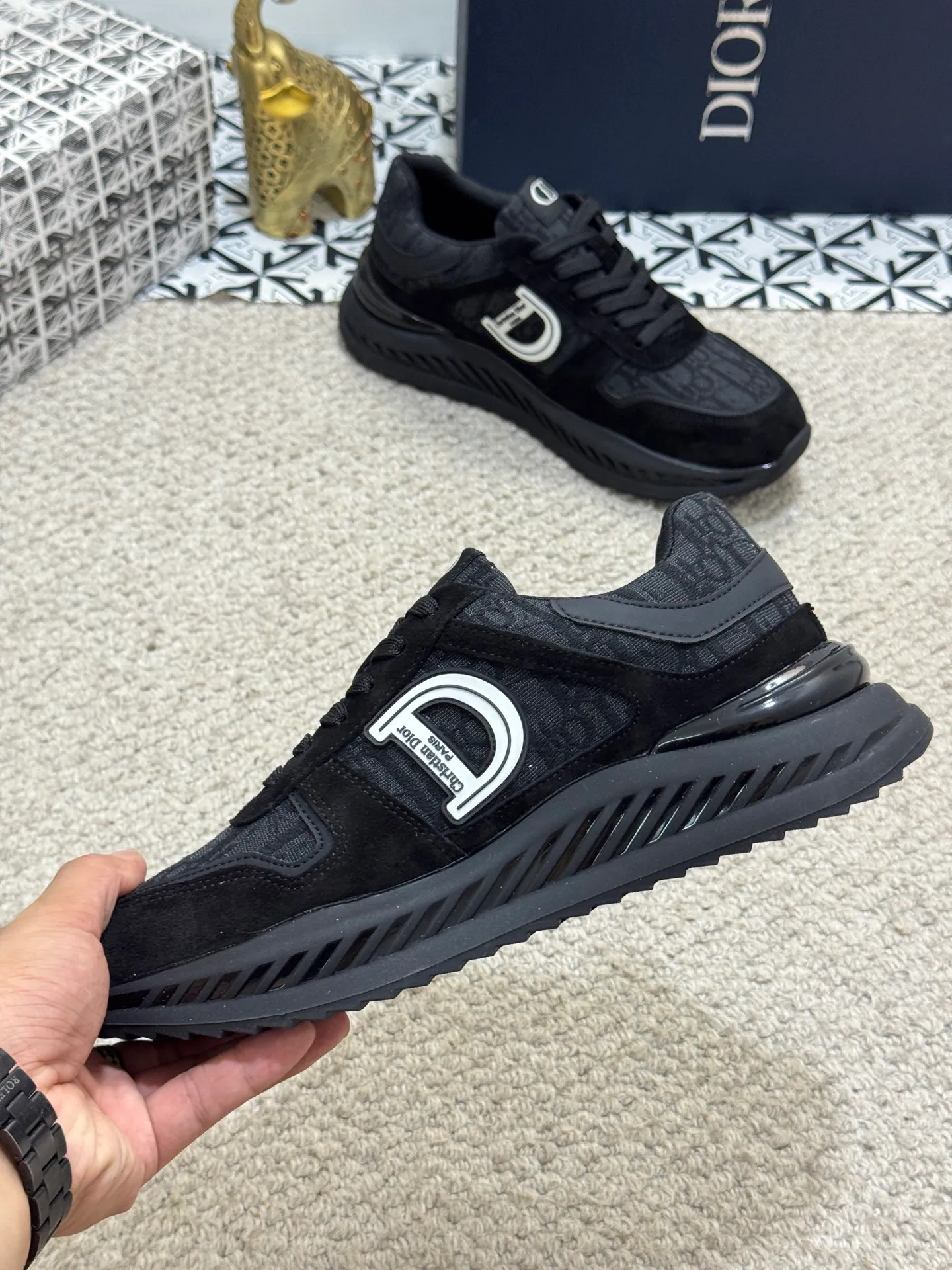 Men's men's shoes 💰440 [New model] 🐞🐞Top original - Dior 🆕 Low-top B02 casual sports shoes, carefully made of first-layer cowhide with canvas, comfortable and breathable ~ rubber soles, enhance style. Fashionable and versatile, it can complement any look. Featuring an exquisite design that is uniquely dynamic and modern, this shoe is part of Dior's legacy and embodies modern elegance. Size: 38-44 (45 customized